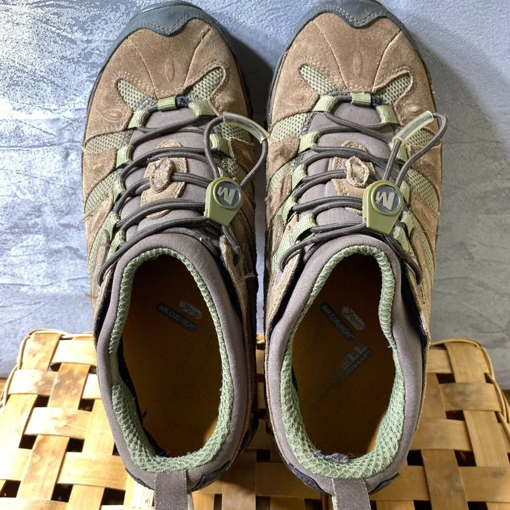 Merrell Chameleon Arc Brown Suede Hiking Shoes Women 9.5 Bungee Speed Lace Low